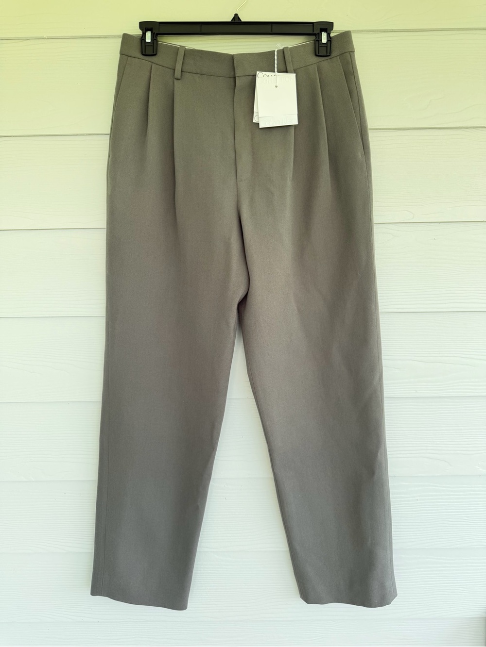 Calvin Klein Collection Wool Dress Pants Mens 46IT Moon Grey Italy NWT $940